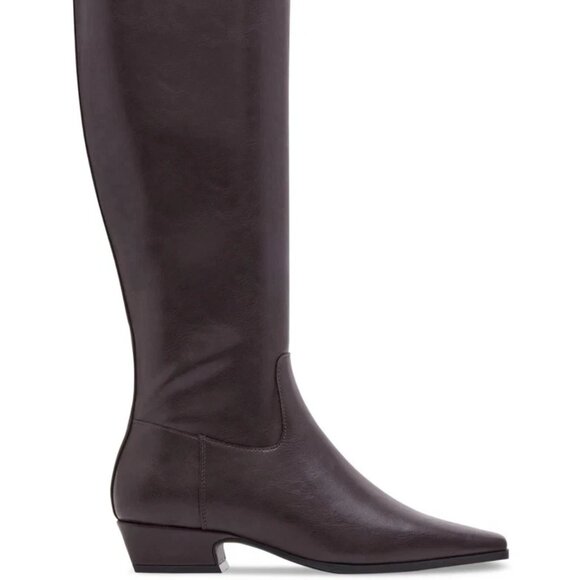 Madden Girl Florence Tall Boots Wine Snip Toe 7.5M Faux Leather MSRP $89 - Picture 1 of 5